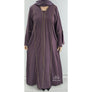 AYLA EMBELLISHED 3 PIECE ABAYA SET AMETHYST