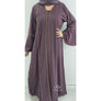 AYLA EMBELLISHED 3 PIECE ABAYA SET AMETHYST