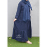 LACE TRIM TIERED DRESS BLUE - NURAAH