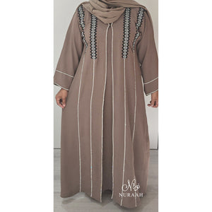 ISHA EMBELLISHED ABAYA BEIGE