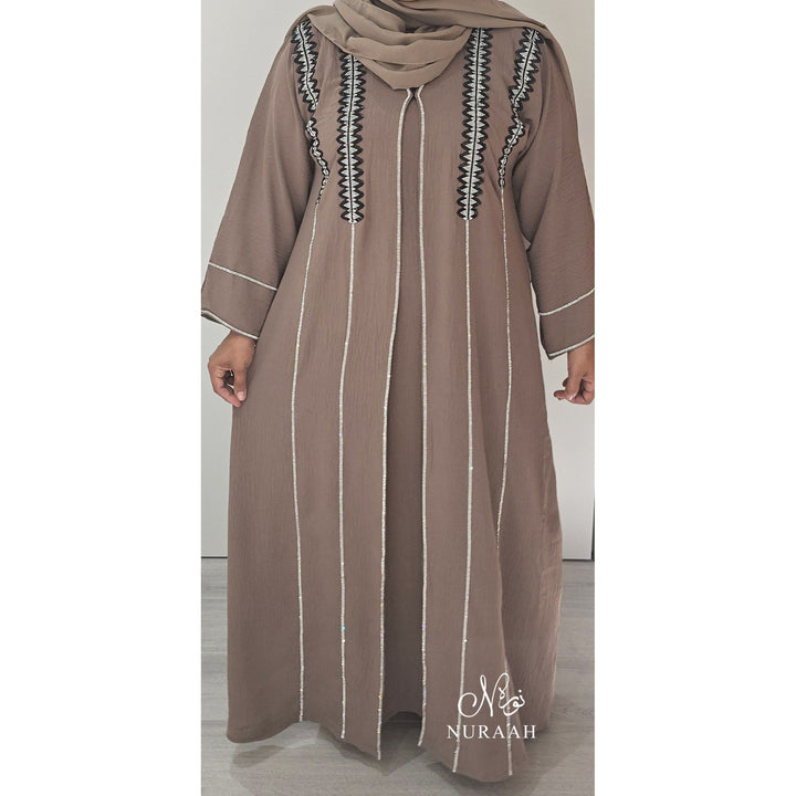 ISHA EMBELLISHED ABAYA BEIGE