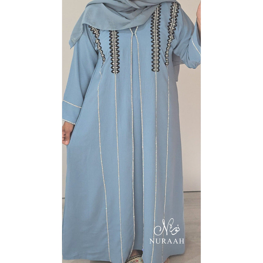 ISHA EMBELLISHED ABAYA BLUE