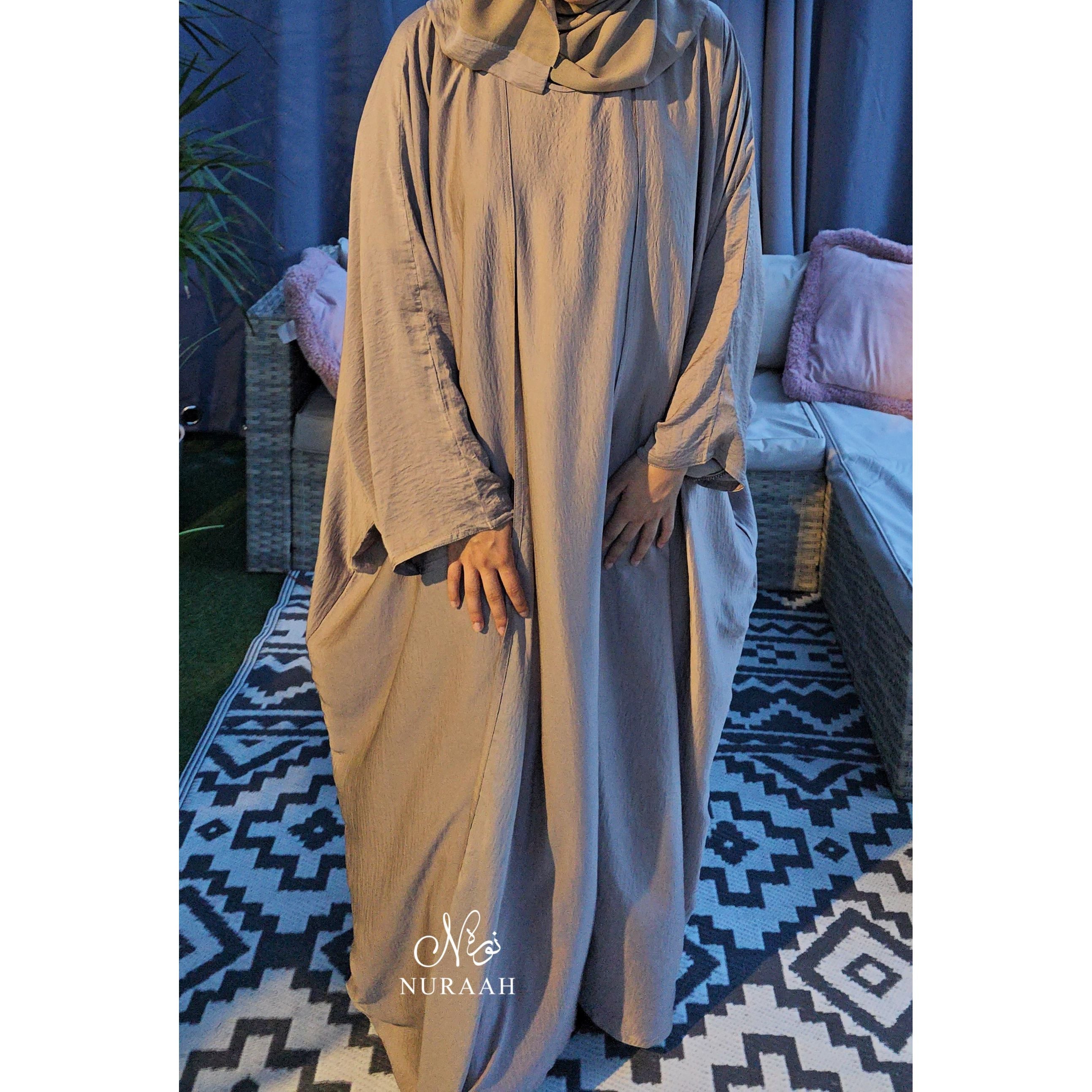 DUA 3 PIECE ABAYA SET STONE 05