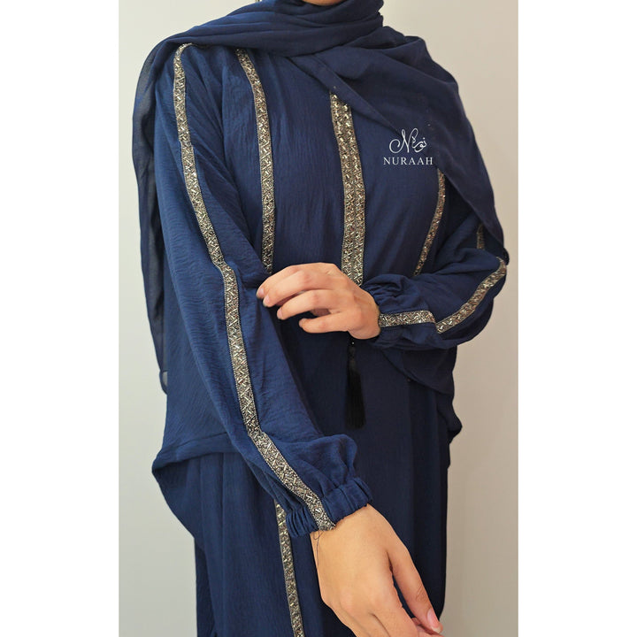 SARA BATWING ABAYA NAVY BLUE