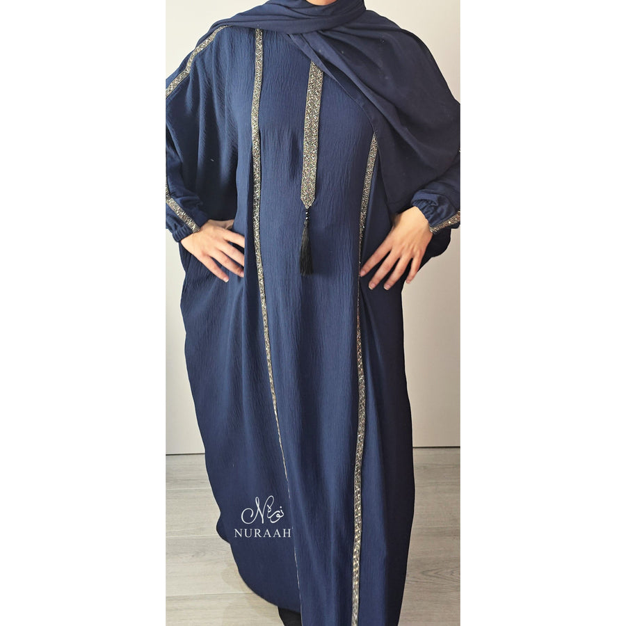 SARA BATWING ABAYA NAVY BLUE