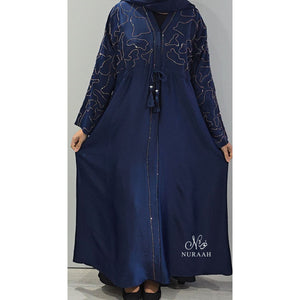 AQSA EMBELLISHED ABAYA BLUE