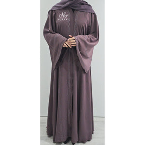 HAYA FLARED ABAYA PURPLE