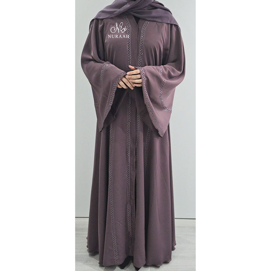 HAYA FLARED ABAYA PURPLE