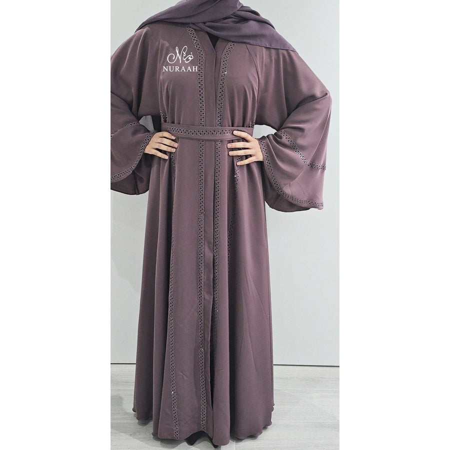 HAYA FLARED ABAYA PURPLE