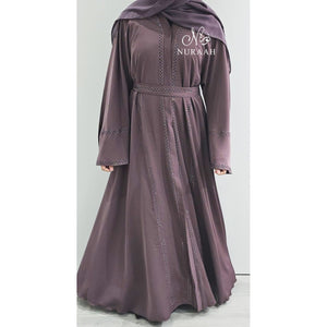 HAYA FLARED ABAYA PURPLE