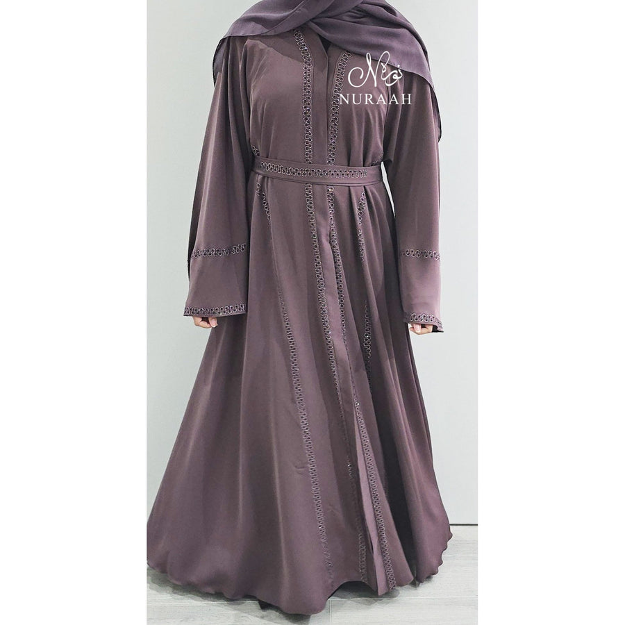 HAYA FLARED ABAYA PURPLE