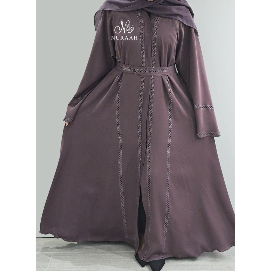 HAYA FLARED ABAYA PURPLE