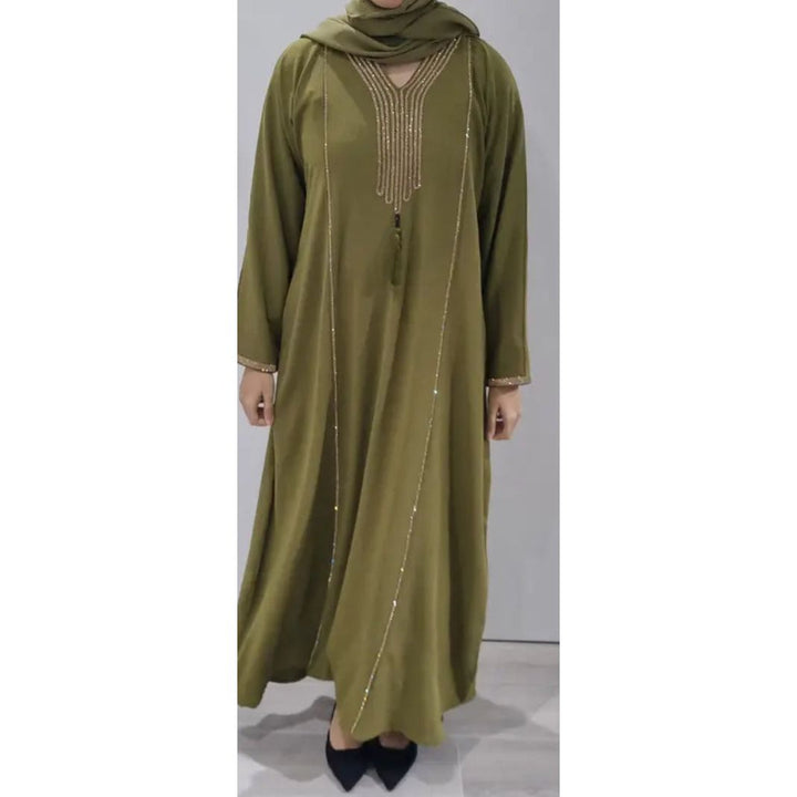 ALINAH EMBELLISHED ABAYA FERN
