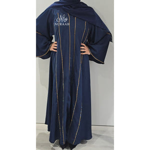 IMAN FLARED ABAYA NAVY BLUE