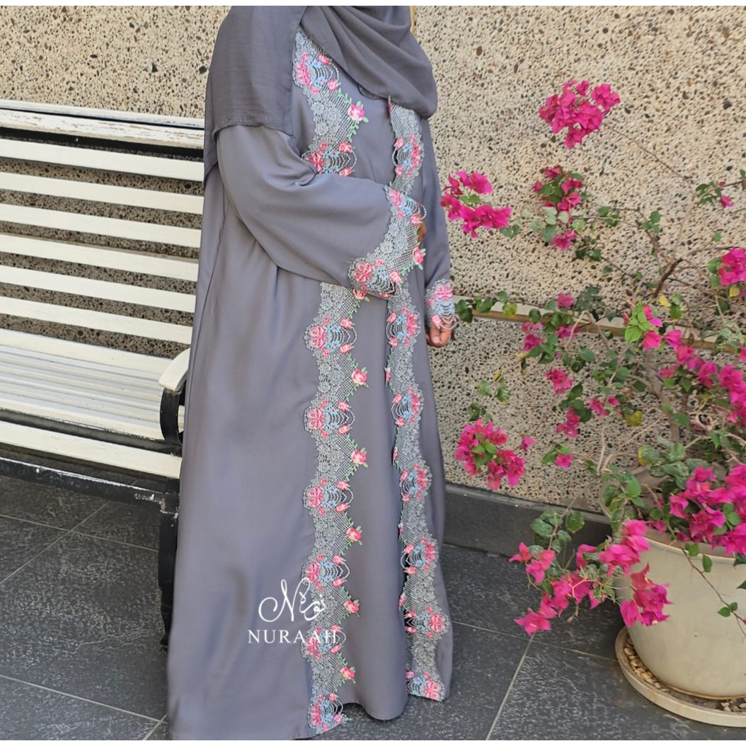 ZEYNAH EMBROIDERY ABAYA (with scarf) 07