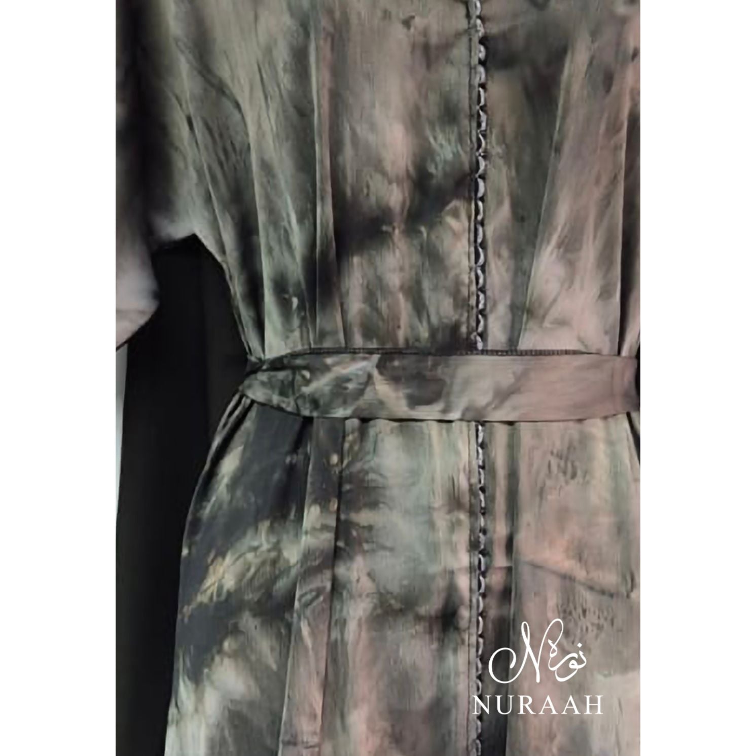 YARA MARBLE PRINT CLOSED ABAYA (with matching hijab and scarf)