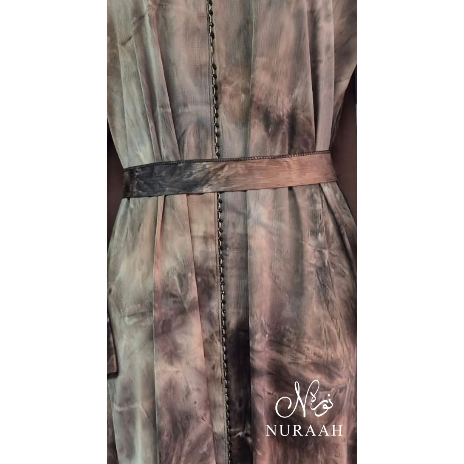 YARA MARBLE PRINT CLOSED ABAYA (with matching hijab and scarf)