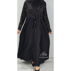 AQSA EMBELLISHED ABAYA BLACK
