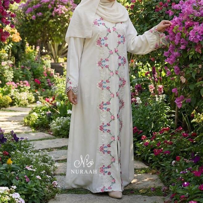 ZEYNAH EMBROIDERY ABAYA (with scarf) 07