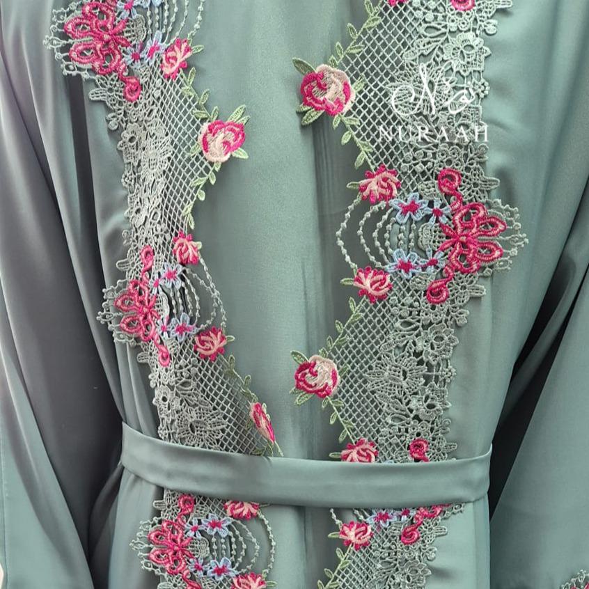 ZEYNAH EMBROIDERY ABAYA (with scarf) 07