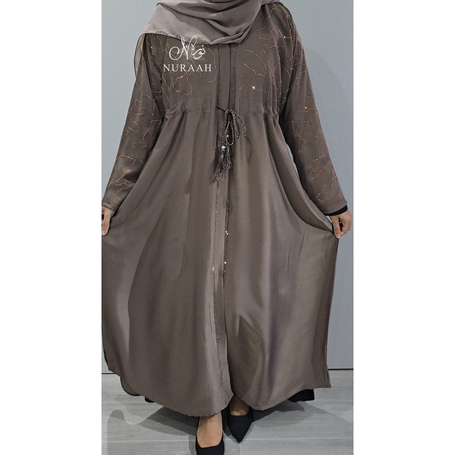 AQSA EMBELLISHED ABAYA BEIGE