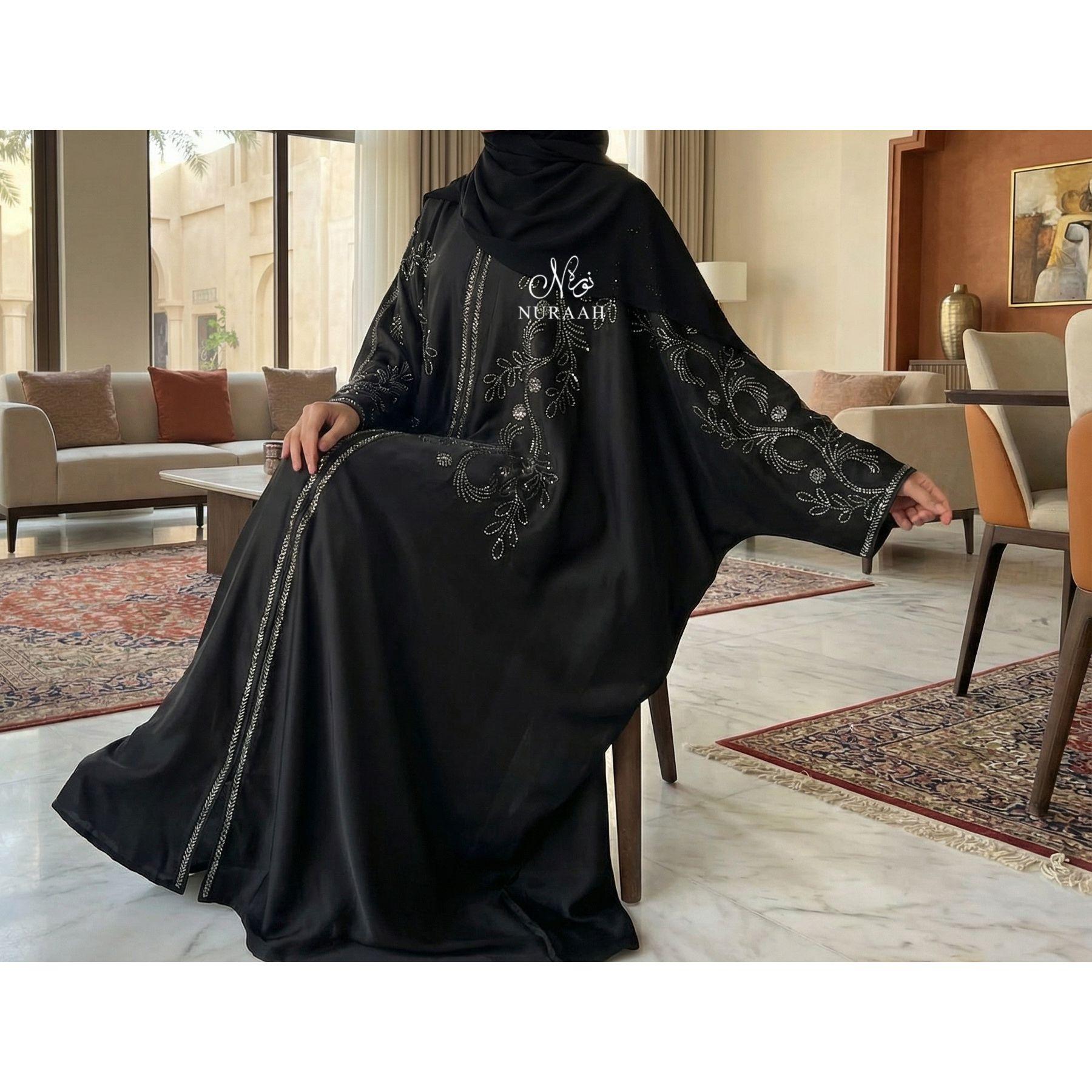 AIYANA EMBELISHED FARASHA BUTTERFLY ABAYA 05