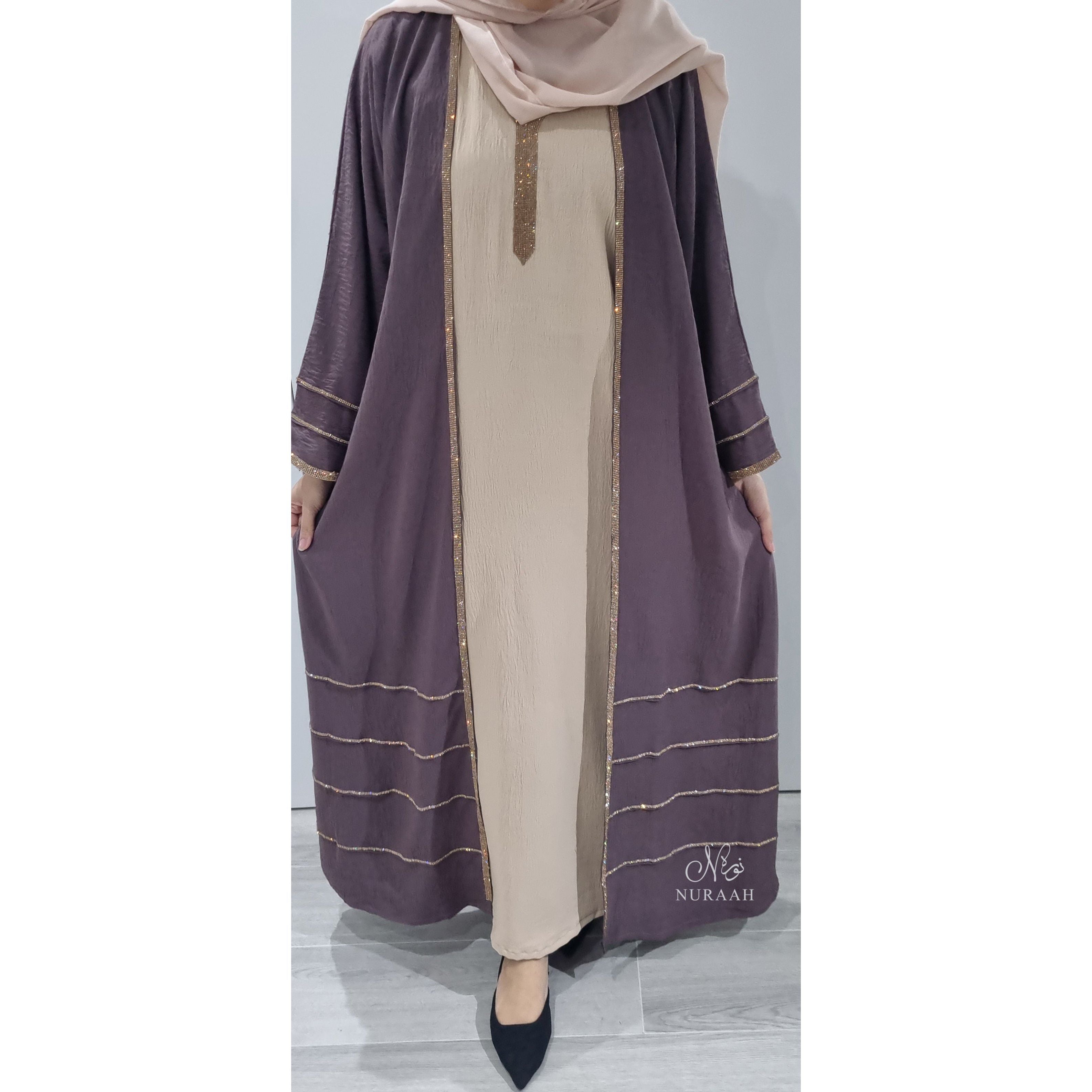 MARYAM 3 PIECE ABAYA SET (with hijab and belt)