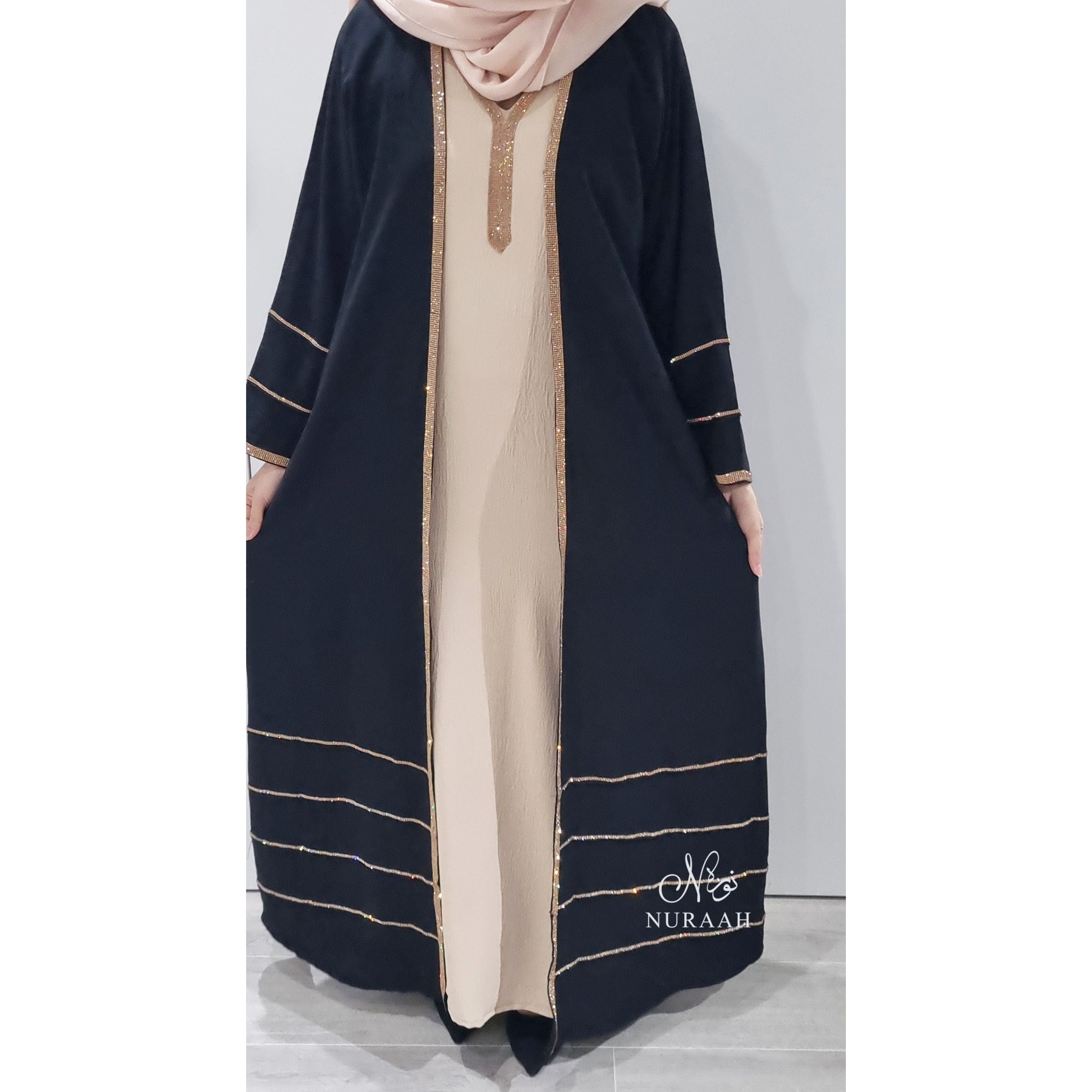 MARYAM 3 PIECE ABAYA SET (with hijab and belt)