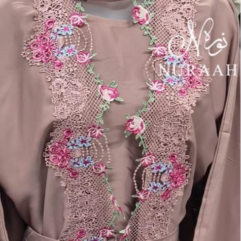 ZEYNAH EMBROIDERY ABAYA (with scarf) 07