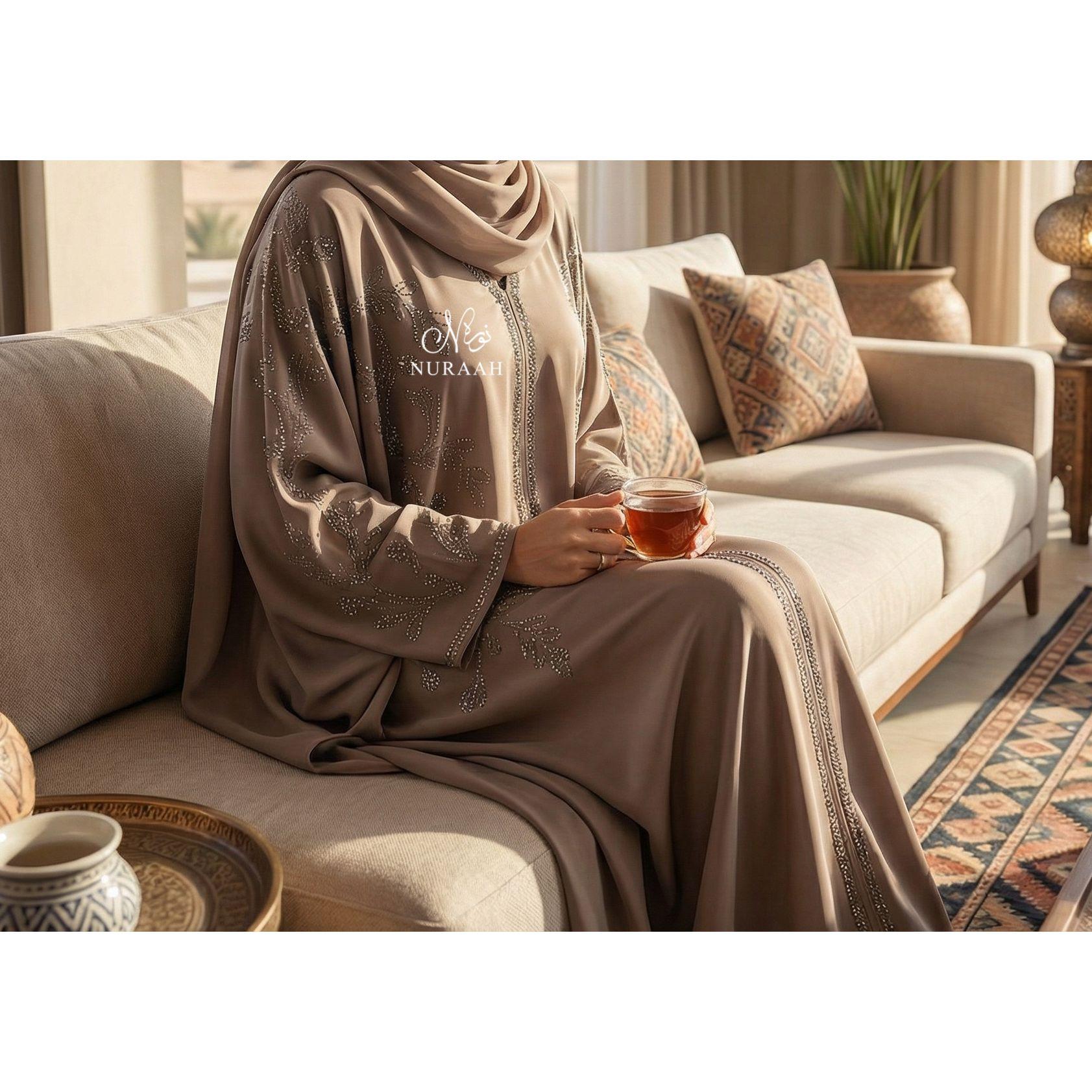 AIYANA EMBELISHED FARASHA BUTTERFLY ABAYA 05