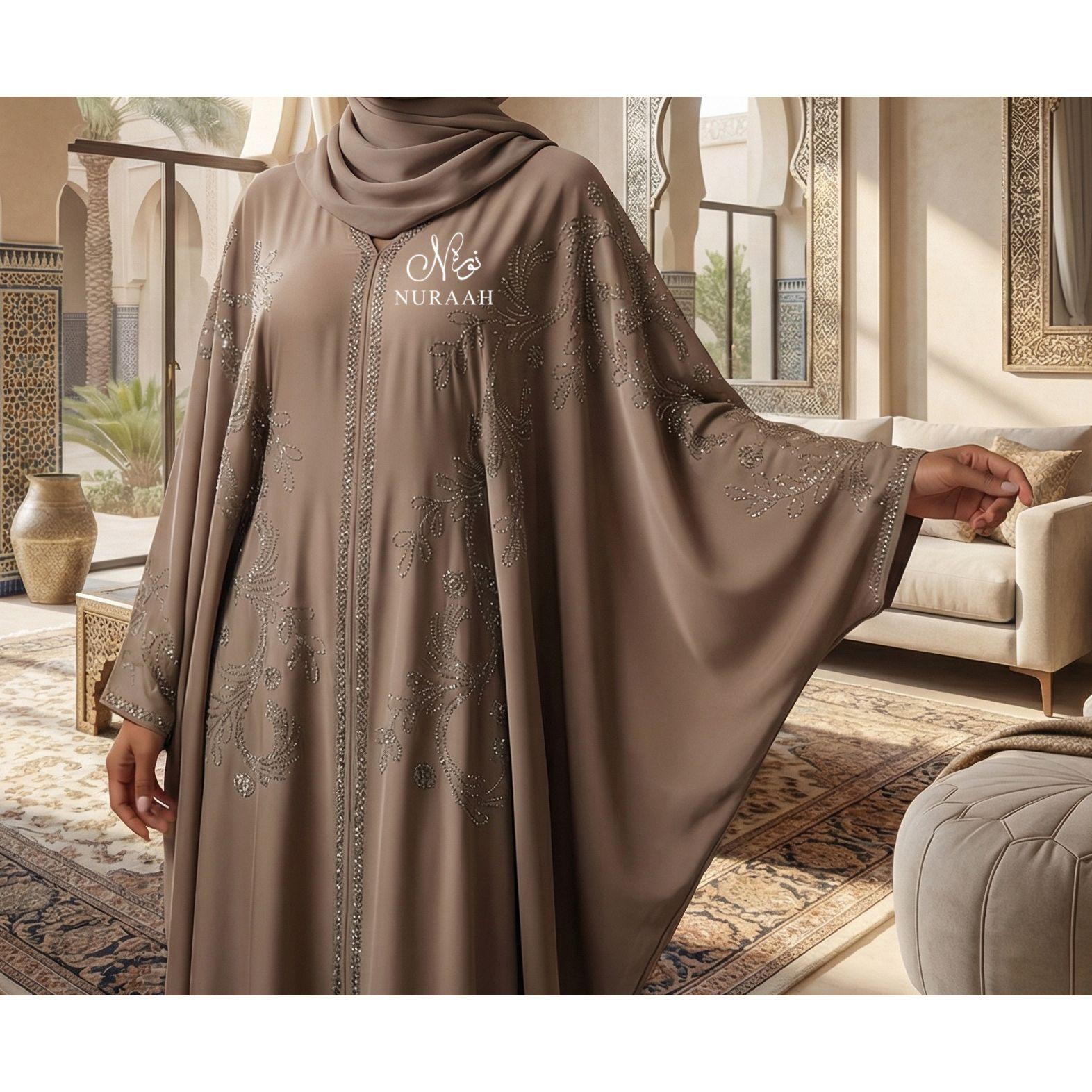 AIYANA EMBELISHED FARASHA BUTTERFLY ABAYA 05
