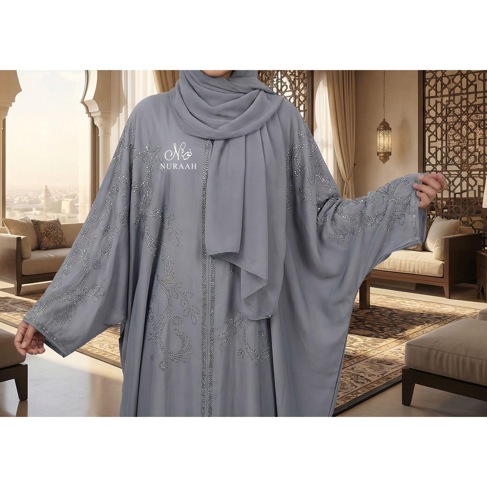 AIYANA EMBELISHED FARASHA BUTTERFLY ABAYA 05