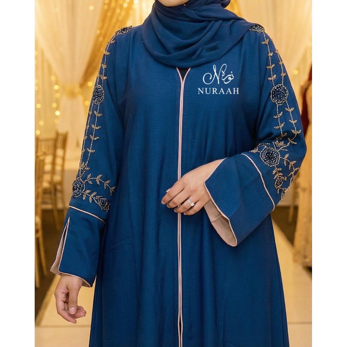 AZRA HAND EMBELLISHED ABAYA (with scarf and belt) 05