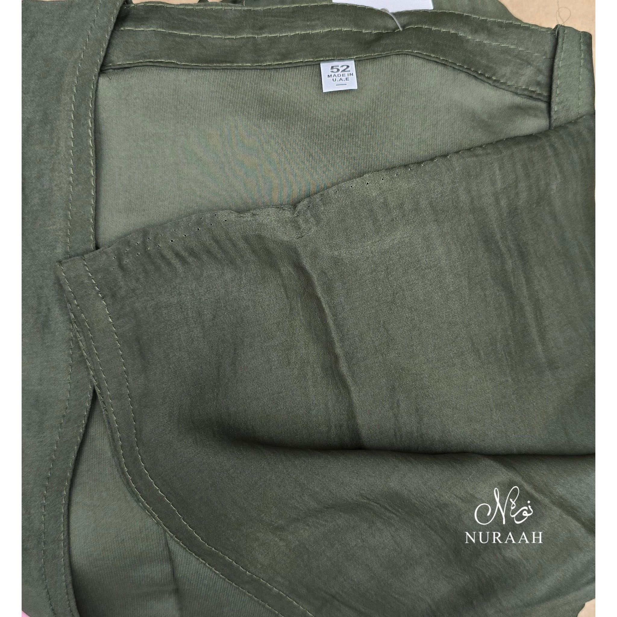 DUA 3 PIECE BATWING ABAYA SET FOREST GREEN 05 - NURAAH