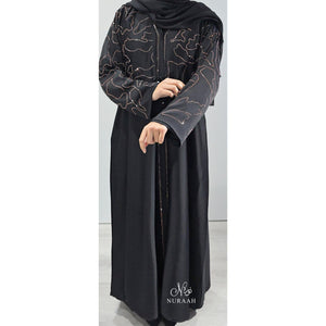 AQSA EMBELLISHED ABAYA BLACK