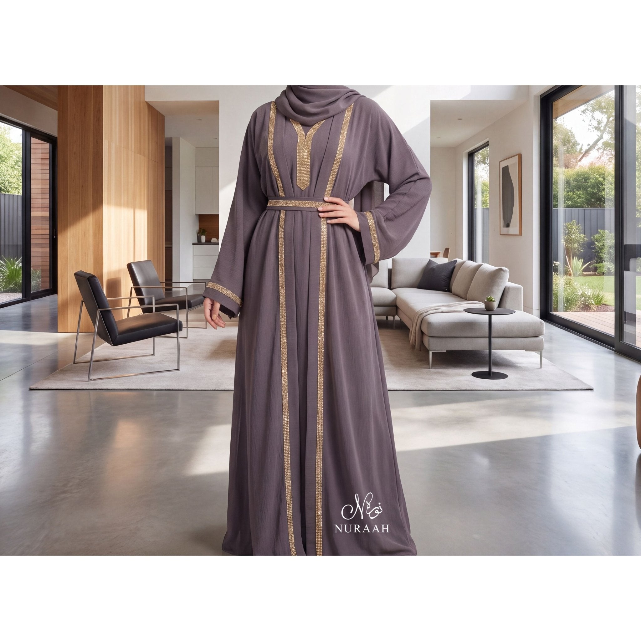 HADIYA EMBELLISHED ABAYA 01 - NURAAH
