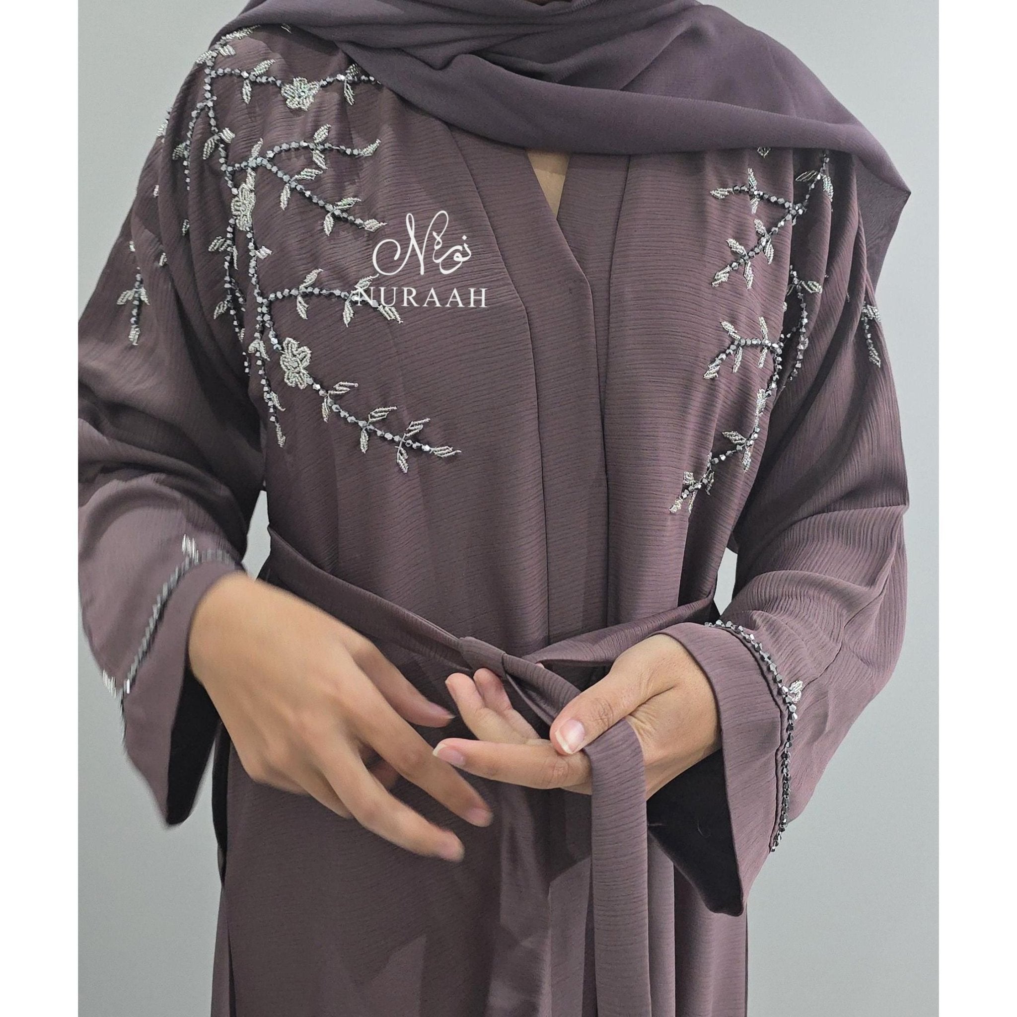Hand work Embellished Abaya 02 - NURAAH