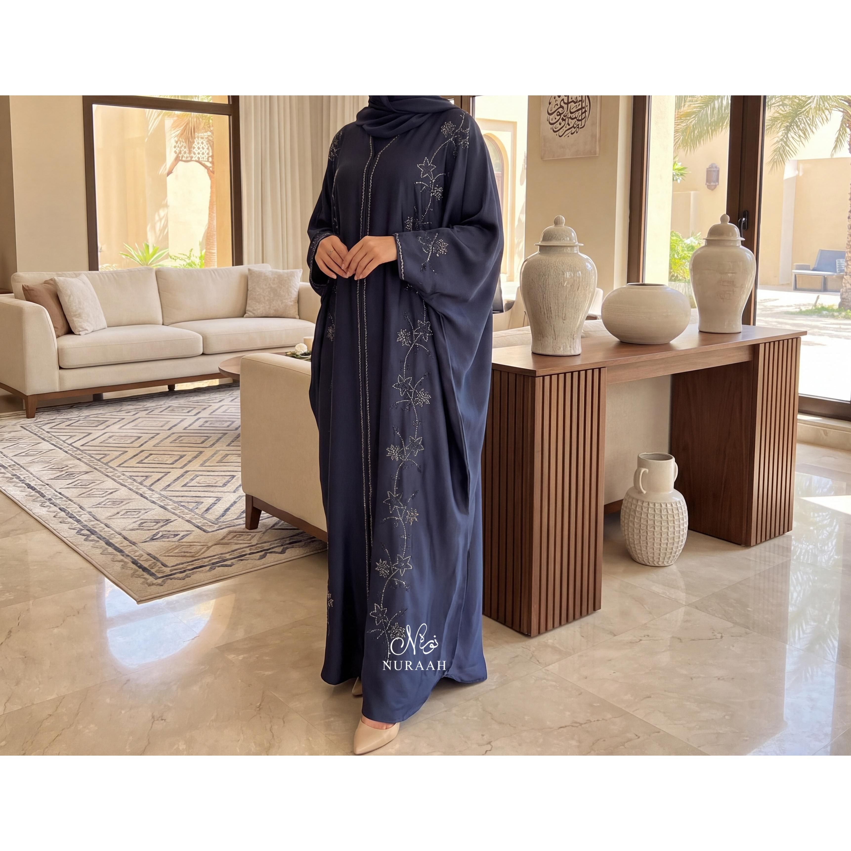 HAYA EMBELLISHMENT FARASHA ABAYA (with scarf)