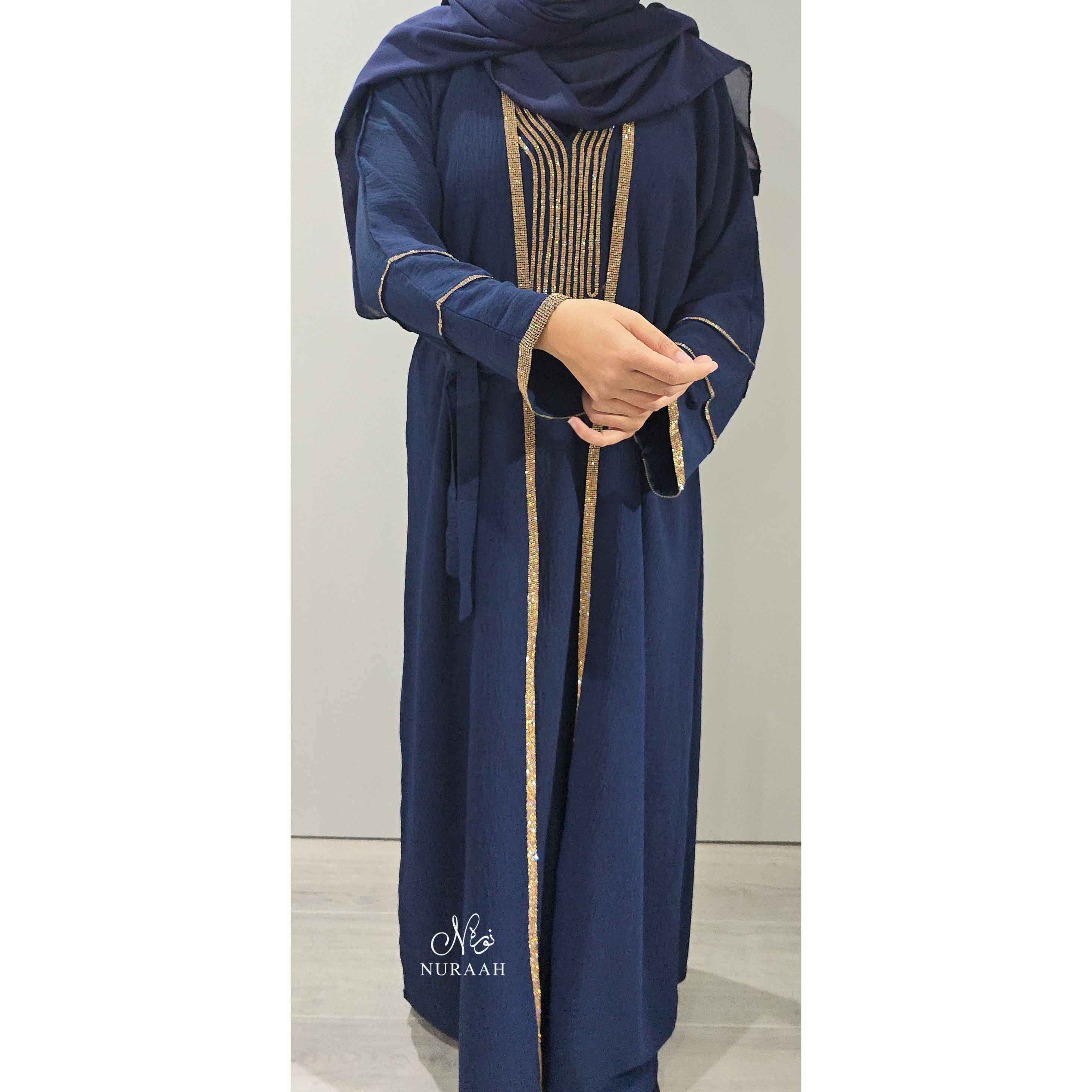 INARA EMBELLISHED ABAYA SET (with scarf and belt) 03