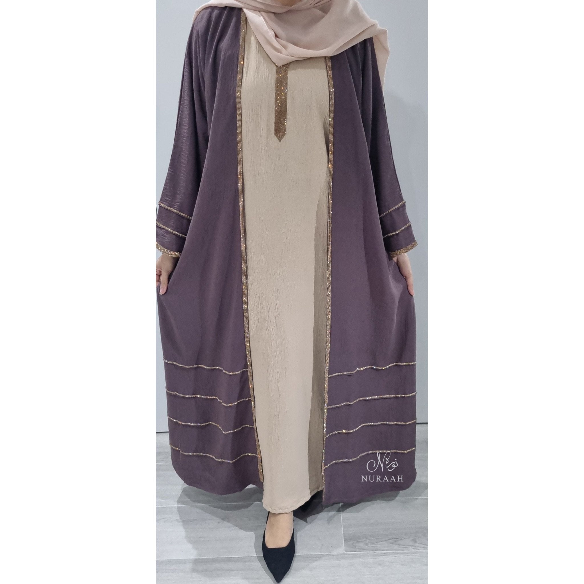 MARYAM 3 PIECE ABAYA SET (with hijab and belt) 03 - NURAAH