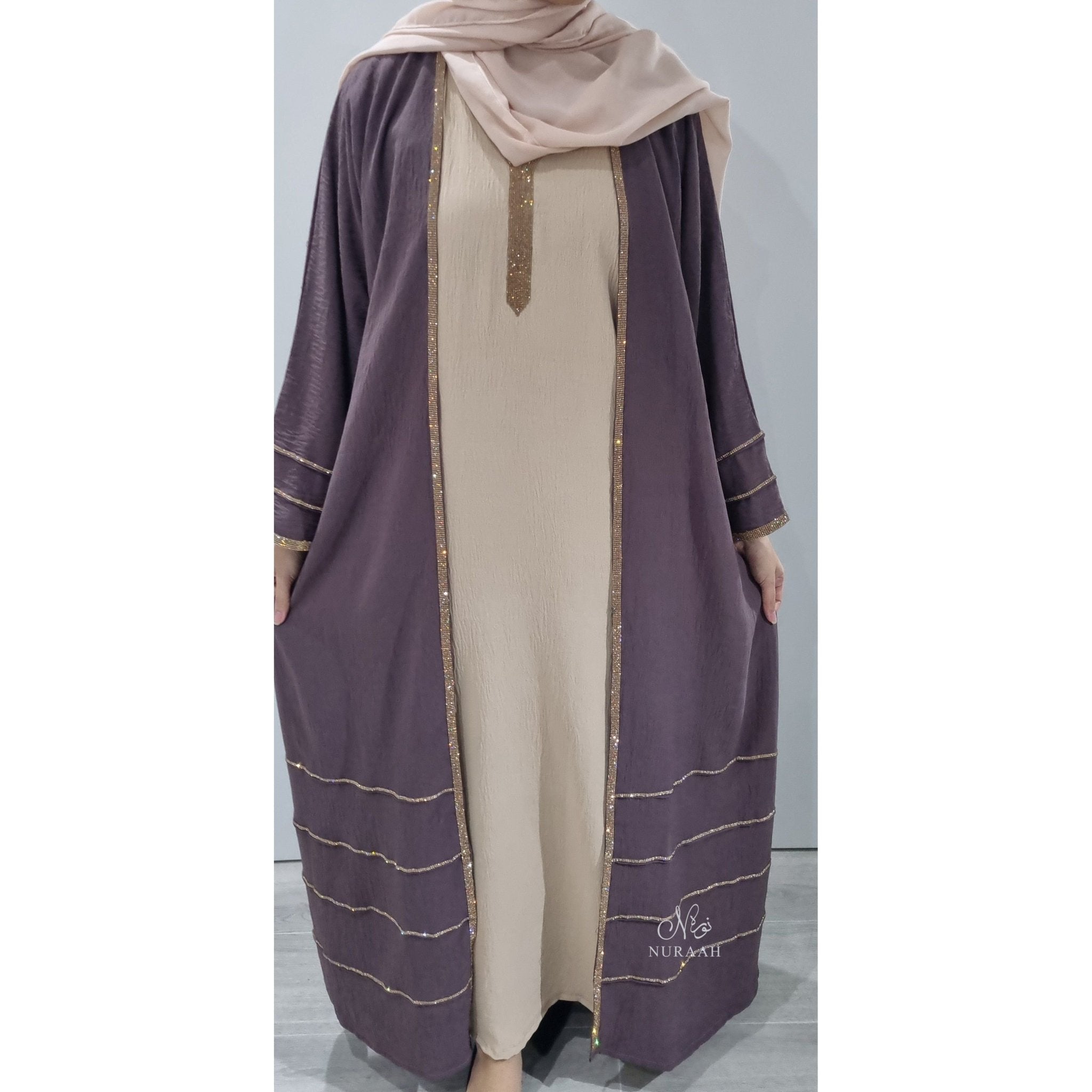 MARYAM 3 PIECE ABAYA SET (with hijab and belt) 03 - NURAAH