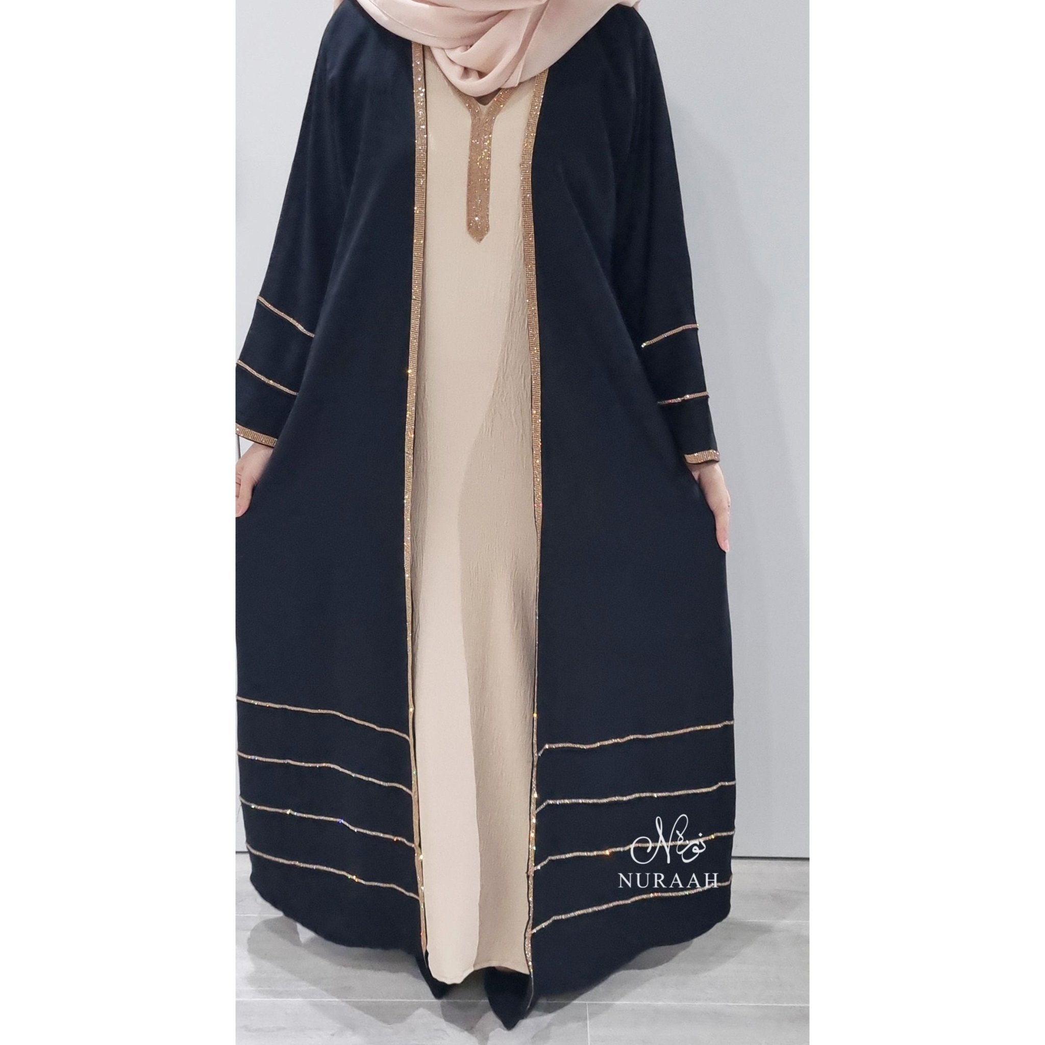 MARYAM 3 PIECE ABAYA SET (with hijab and belt) 03 - NURAAH