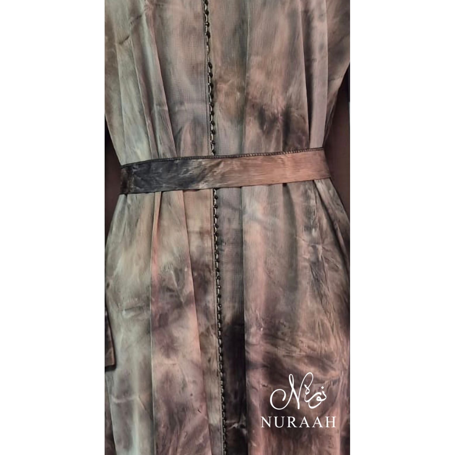 YARA MARBLE PRINT CLOSED ABAYA (with matching hijab and scarf) - NURAAH