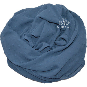 CHIFFON PLUMETIS SCARF AIRFORCE-NURAAH