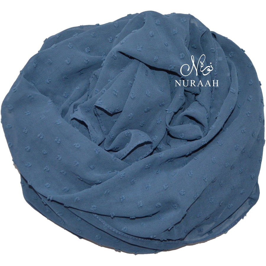CHIFFON PLUMETIS SCARF AIRFORCE-NURAAH