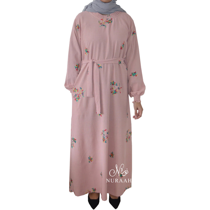 LAYLA EMBROIDERY DRESS PINK