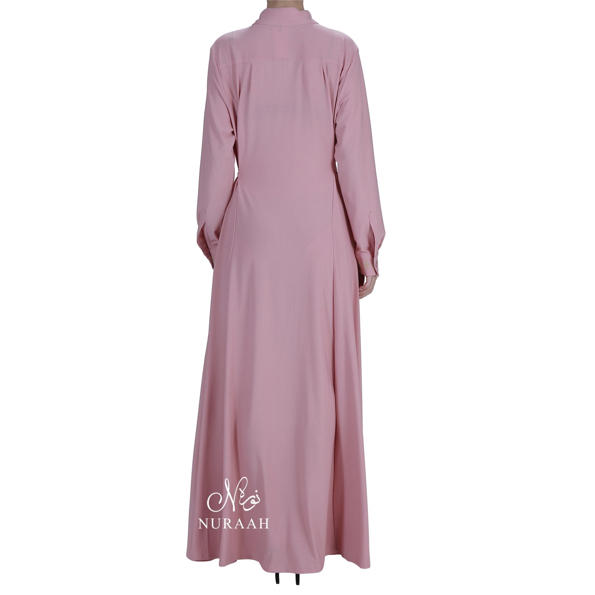 AMAYA D-RING EMBROIDERED DRESS pink 06 - NURAAH