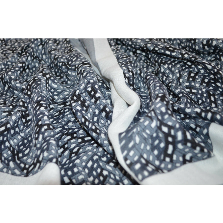 BLACK/GREY PATTERNED SCARF - NURAAH