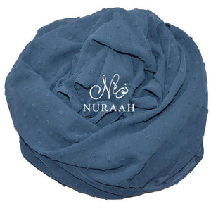 CHIFFON PLUMETIS SCARF AIRFORCE - NURAAH