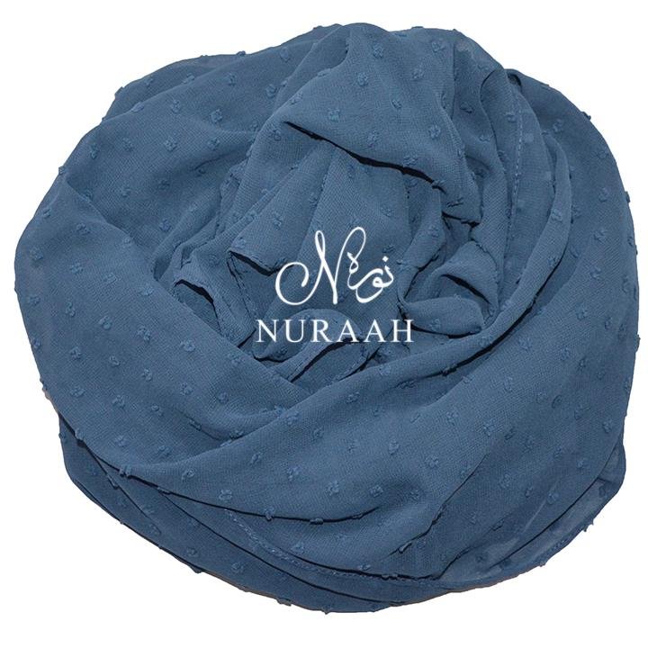 CHIFFON PLUMETIS SCARF AIRFORCE - NURAAH